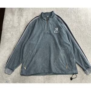 New York Yankees Quarter Zip Sweatshirt Size Large Lee Sport Vintage 90s MLB